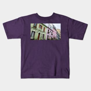 Paris Rue Cremieux Row Houses Kids T-Shirt